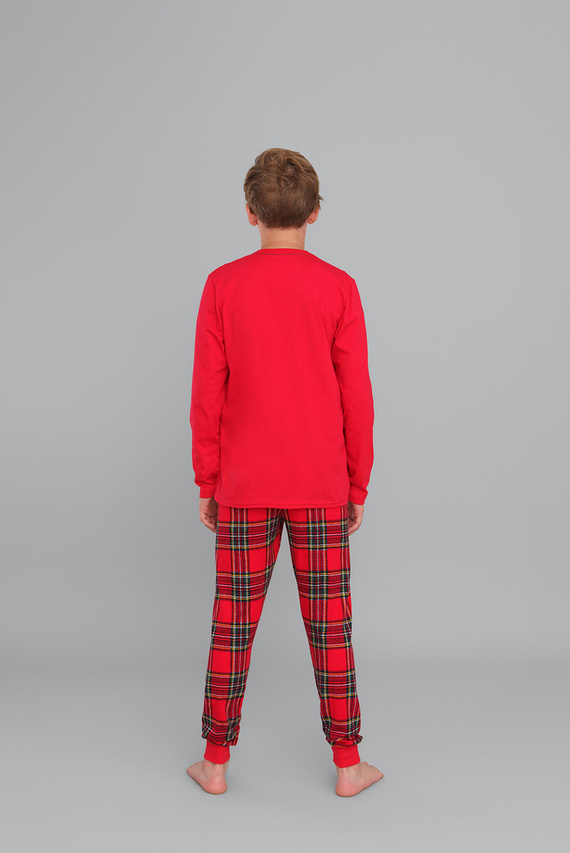 Narwik Piżama chłopięca Italian Fashion- czerwony/druk 