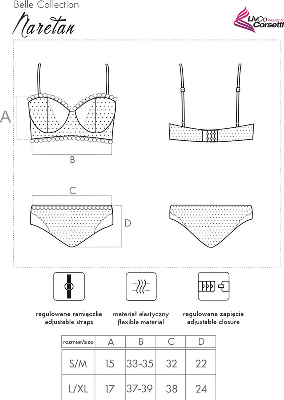 Naretan LC 90611 Est Belle Collection Komplet damski LivCo Corsetti Fashion