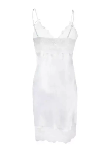 Alubi Halka satynowa koszulka damska DKaren - biały