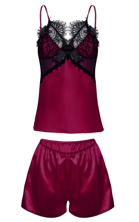 Beatrice Komplet piżama damska DKaren - bordowa