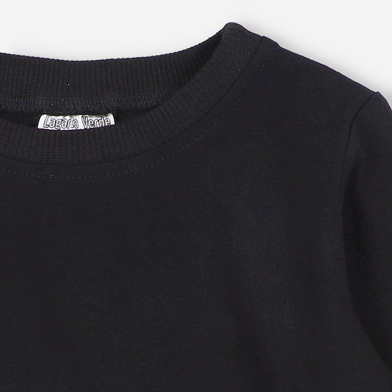 KAR-1013/CZA Bluzka chłopięca z długim rękawem Lagarto Verde czarny 