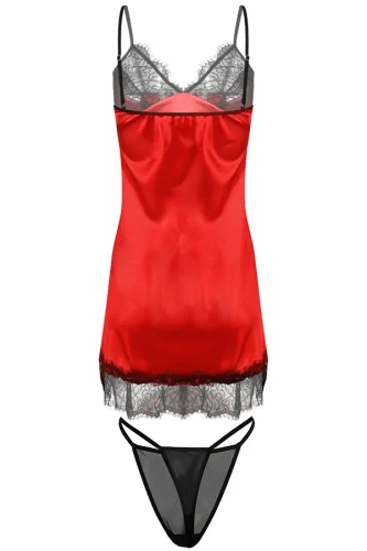 Delia Komplet piżama damska DKaren czerwony