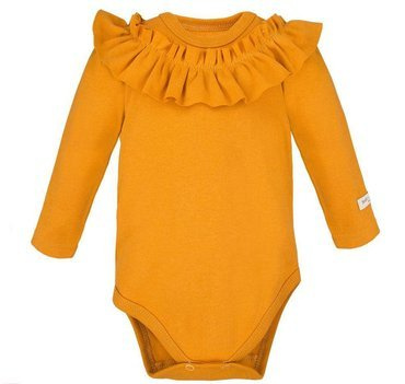 Body z długim rękawem, falbana "Simply Comfy" Ewa Klucze- miodowy