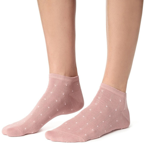 Stopki damskie Steven 114 Summer bawełniane cienkie do sneakersów różowy 177