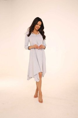 439 Nice Sukienka nocna De Lafense – kobieca elegancja i komfort snu - jasny melanż