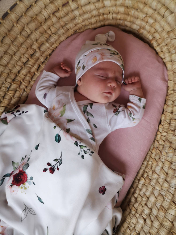 Czapeczka z bawełny organicznej Vintage Roses Yosoy