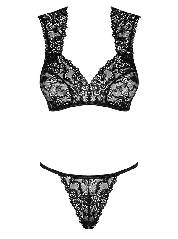 Elisetta set komplet 2-częściowy Obsessive czarny +