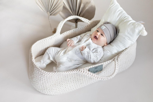 Slow Life Pajac Pinokio - ecru druk