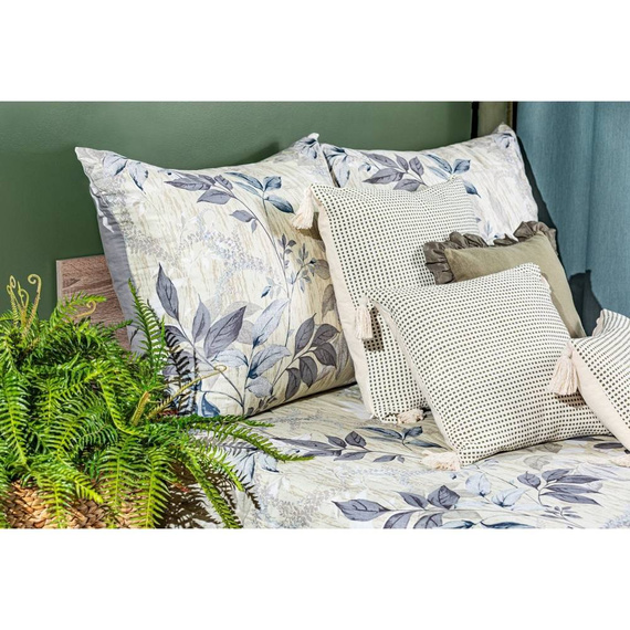 Montenegro Poszewka z grubej tkaniny bawełnianej Eurofirany oliwkowy