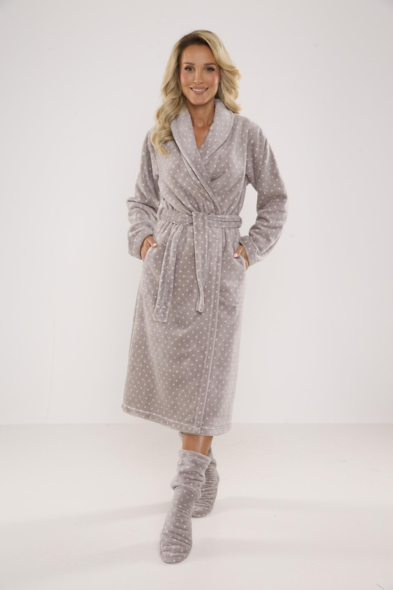 548 Melanie Długi Szlafrok damski Forex - szary