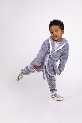 019 22 Szlafrok dziecięcy "Basic" Nicol - szary