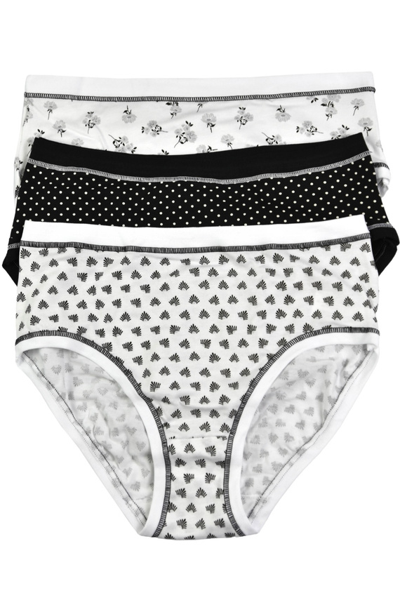 3363 MIDI-2H100 Majtki Cotonella MIDI 3-pak –bawełniane, średni stan, wygodne na co dzień