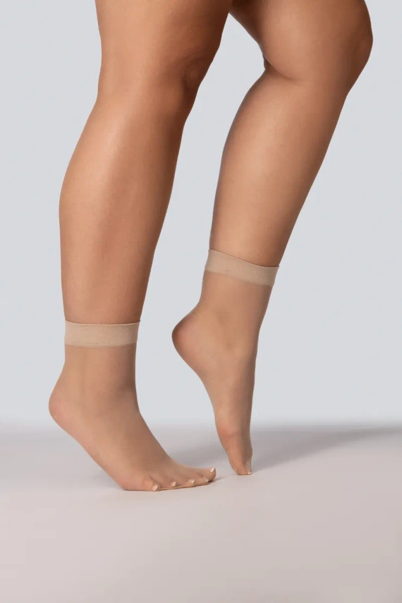 Isabella 15 den Skarpetki damskie 2-pack Mona alabaster