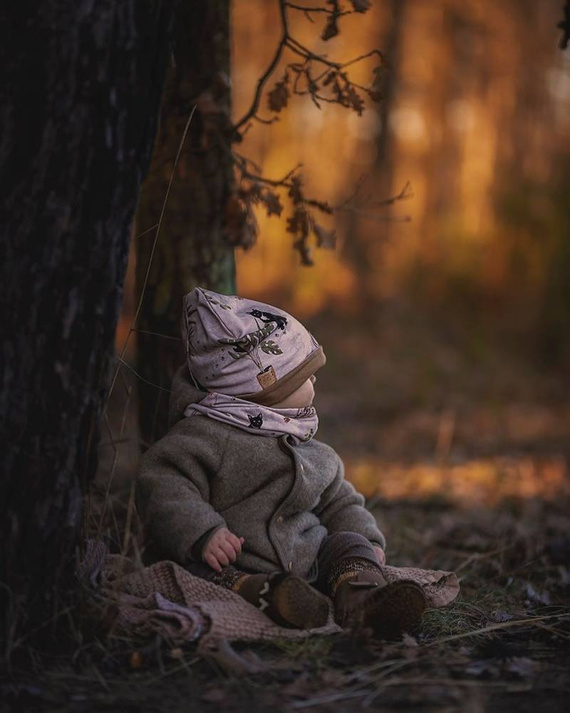 Czapka dziecięca + komin Meow Stories - Makaszka