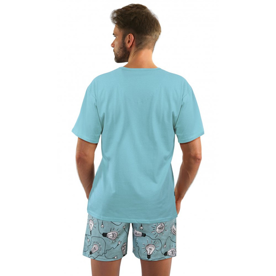 2431/6 Piżama Męska krótki rękaw Sesto Senso - żarówki