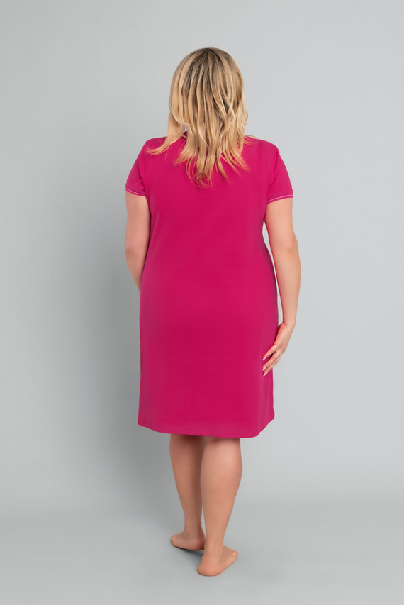 Crazy koszula nocna krótki rękaw Italian Fashion - karmazynowy