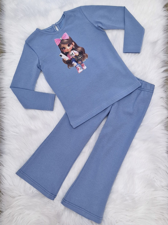 Doll Bluzka długi rękaw Bambarillo niebieski