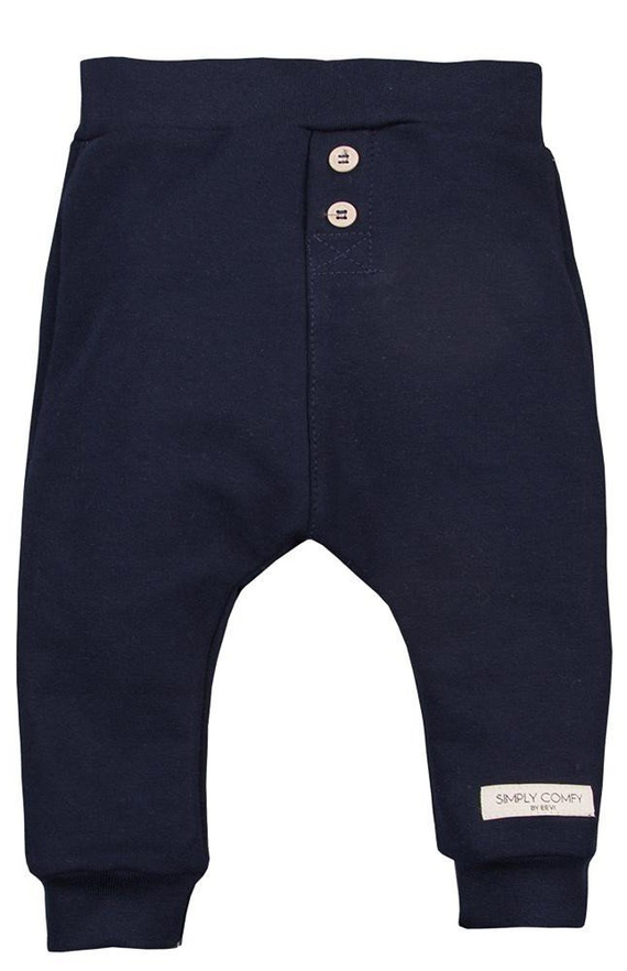 Spodnie z guzikami "Simply Comfy" Ewa Klucze- granat