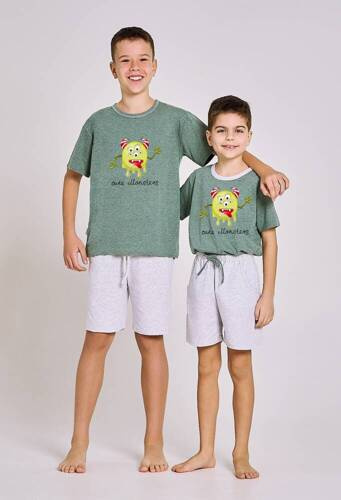 3202, 3203 Kieran  piżama chłopięca Taro -zielony