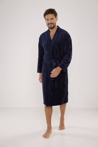 391 Hugo szlafrok męski De lafense - granatowy