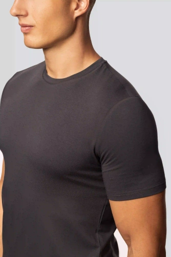 Męska koszulka bawełniana Urban grafitowa– Klasyczny krój, wysoka jakość, elastyczność, komfort przez cały dzień