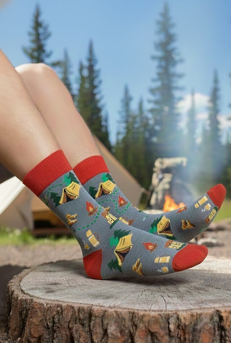 0125.053 Trekking – męskie skarpety Milena z kolorowym wzorem, Melanż