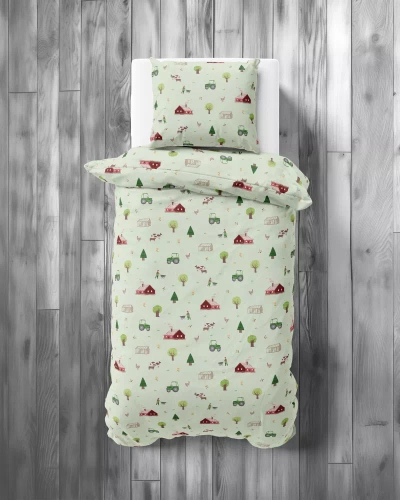 5441 A Farma Pościel dziecięca bawełniana Detexpol miętowy 