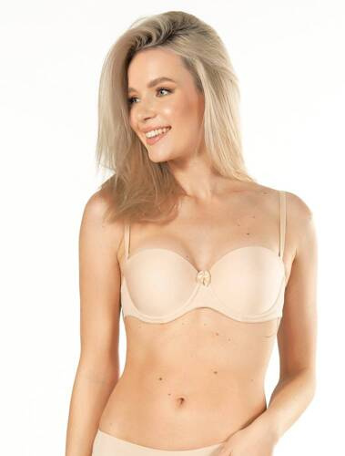 Ewa 02 Biustonosz bardotka Nipplex - beżowy