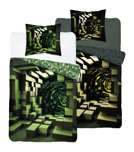 4634 A Fluo 35 Pościel bawełniana świecąca w ciemności Minecraft Detexpol