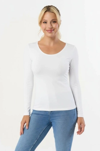 Manati Długi rękaw Bluzka damska Babell - biały