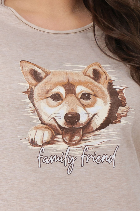 Koszula nocna Shiba Italian Fashion 100% bawełna krótki rękaw