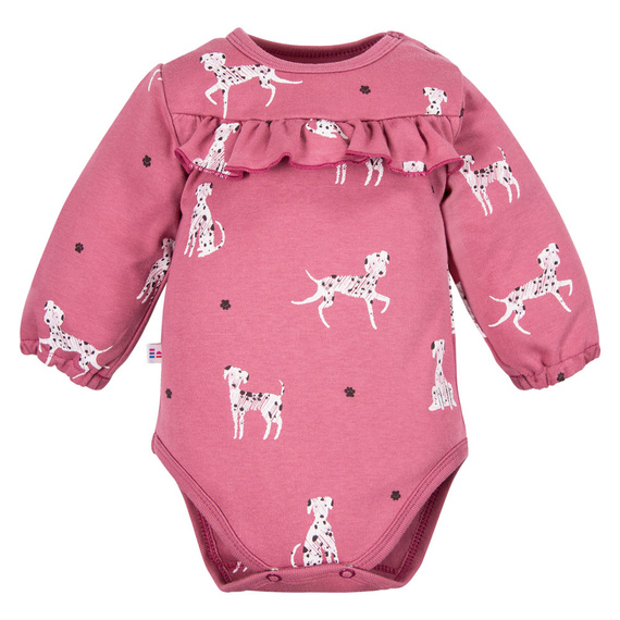 Dogs & Spots Body z długim rękawem Eevi- jagodowe