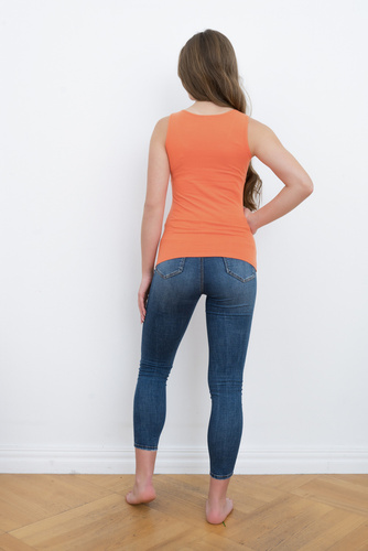 Ibiza Koszula Damska szerokie ramiączka Italian Fashion- pomarańcz