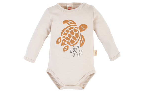 03232DRM "Easy Life" Body niemowlęce z długim rękawem Makoma sito moonbeam