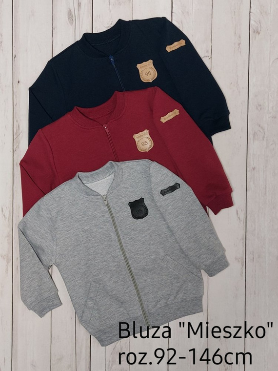 Mieszko bluza chłopięca Bambarillo bordowy