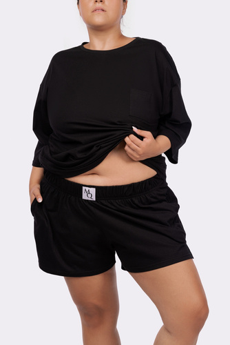 Joy shortsleeve Piżama damska Mona black