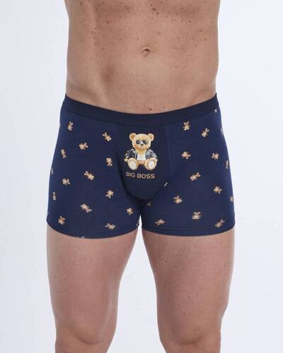 280/245 Tattoo Boss Bokserki męskie Cornette granatowy