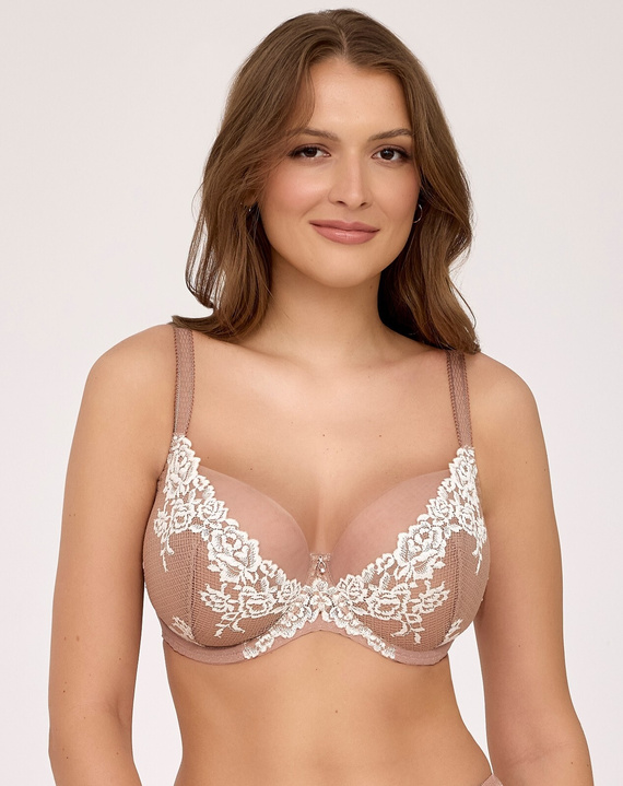 Biustonosz soft 2227 Maxi Macchiato Ava koronkowy miękki beżowy