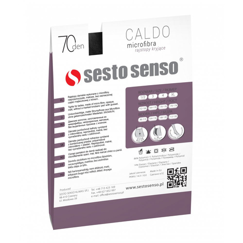 Caldo Rajstopy kryjące 70den Sesto Senso- czarny