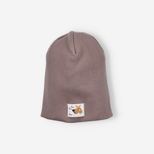 Psiaki Czapka chłopięca z bawełny organicznej Nini brązowy