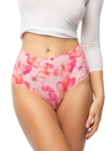 Figi maxi Julimex Mallow Simple Maxi kwiatowe bezszwowe wysoki stan