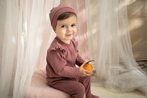 Tres Bien Pajac dla dziewczynki Pinokio - róż ciemny