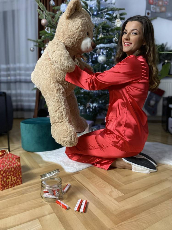 934 Classic Piżama damska Forex - czerwony