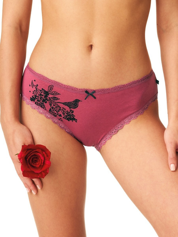 LPC 785 A'2 Figi damskie 2-pak Key bordowy beżowy