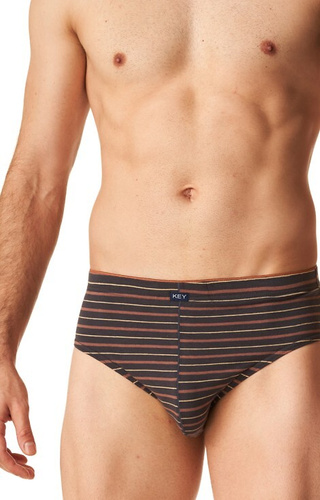 MPP 303 A'2  Slipy męskie 2-pak Key - brązowy-szary