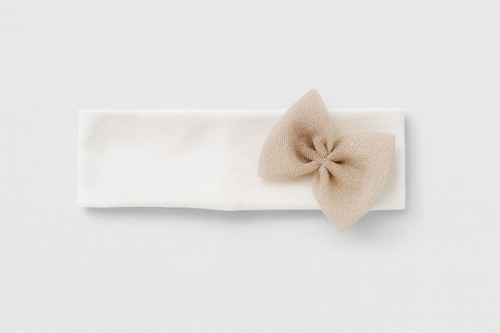 OK12091 Opaska z kokardą Mamatti - różowa kokardka