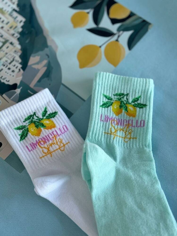 0200-152 Limoncello  Skarpety damskie Milena - miętowy