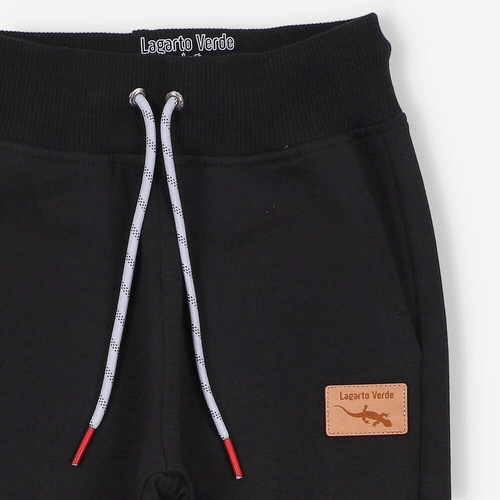 KAR-0032/CZA Spodnie dresowe dla chłopca Lagarto Verde - czarny