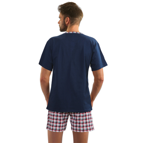 Jasiek Piżama Męska krótki rękaw, spodenki Sesto Senso - granatowy 