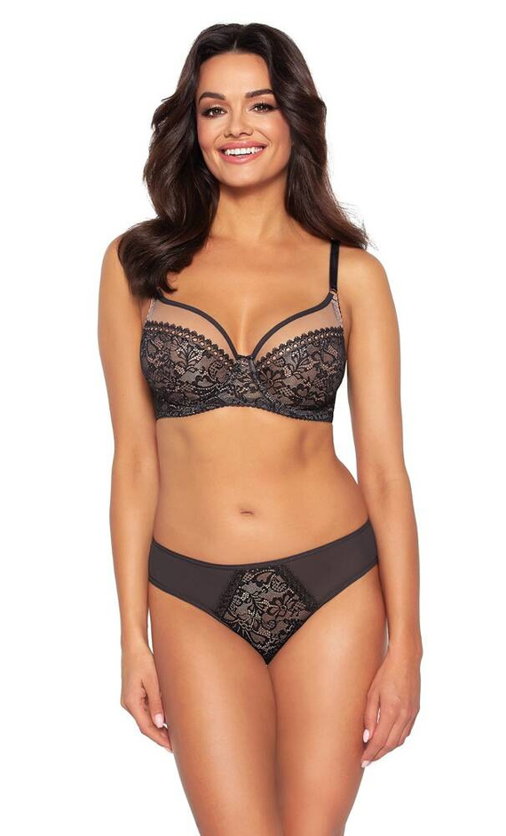 1396/B Figi damskie brazyliany Ava - cold espresso